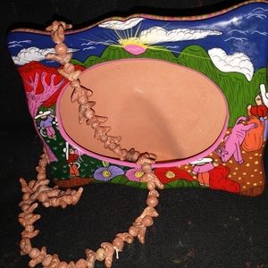 ISIDORO MEXICO FRAME AND CLAY NECKLACE